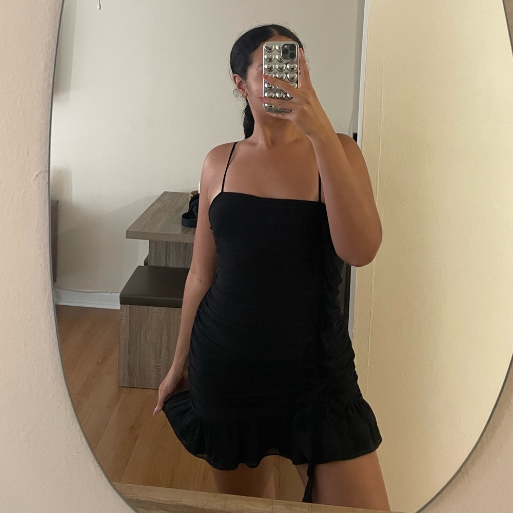 black mini cocktail hour/bachelorette dress, zara(sale rack, lightly used)